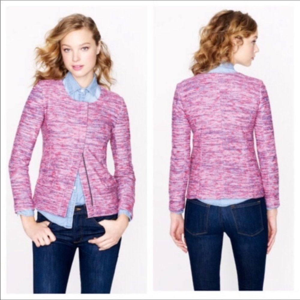 J. CREW Poppy Micro Tweed Jacket